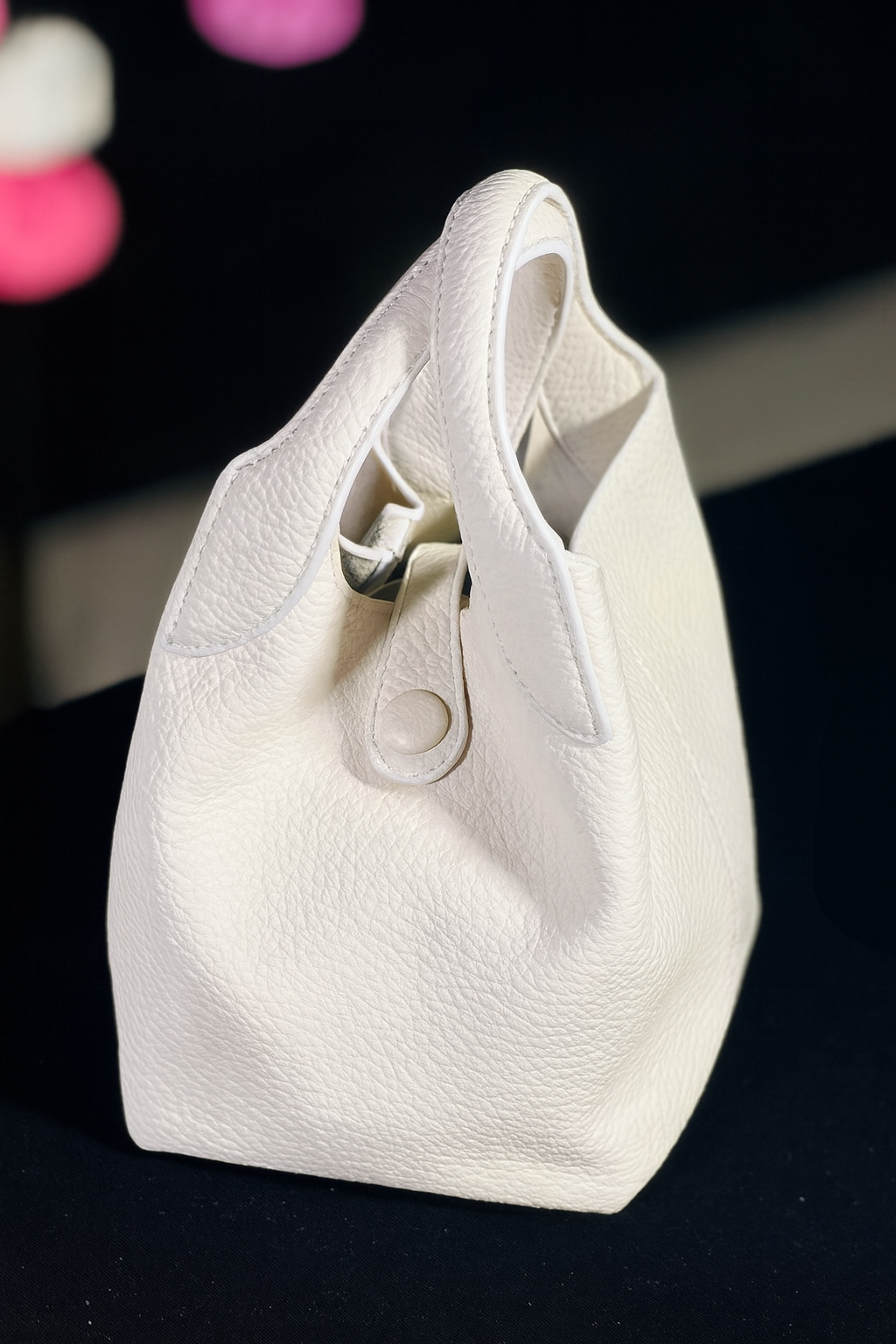 Ivory Pebble Tote Bag