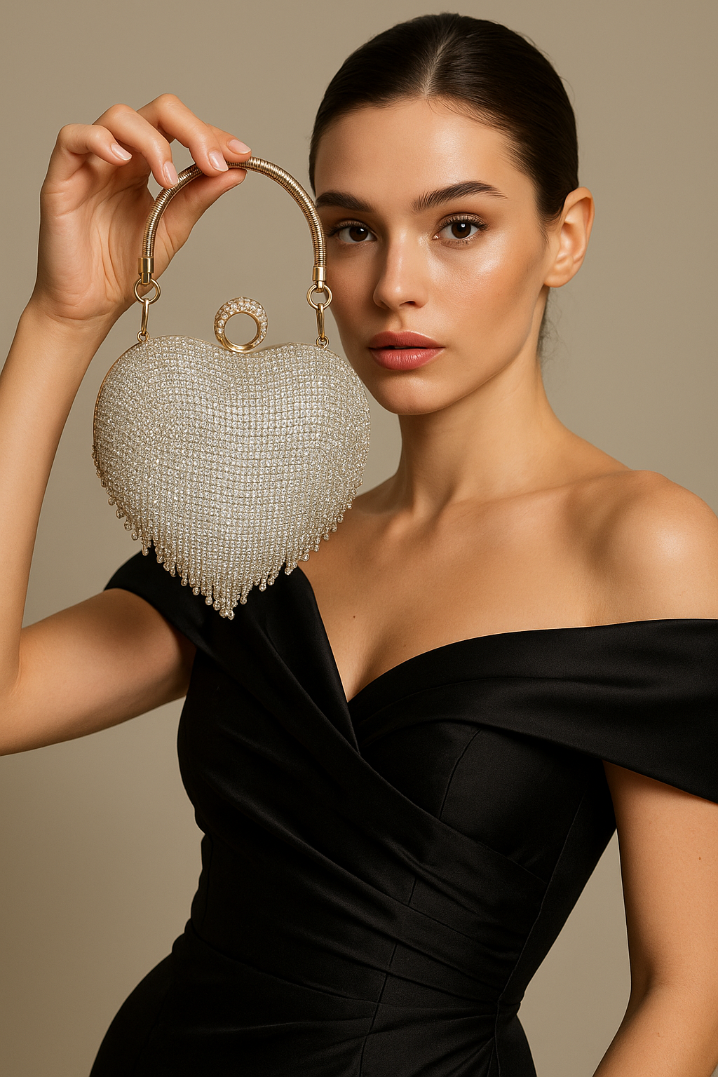 Celeste Heart Crystal Bag