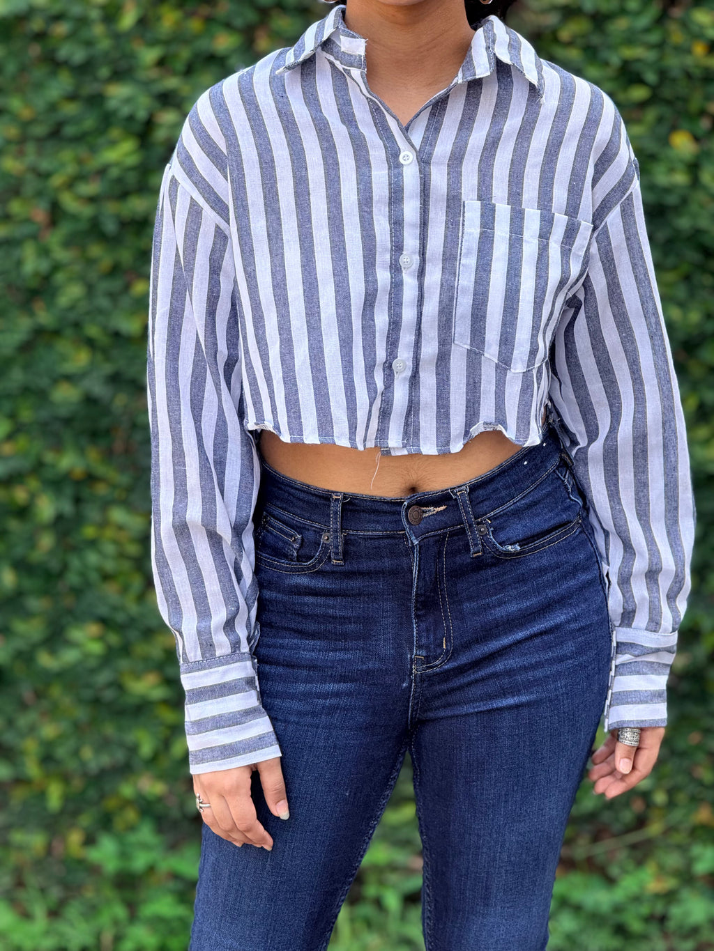 The Riviera Cropped Button-Up Shirt