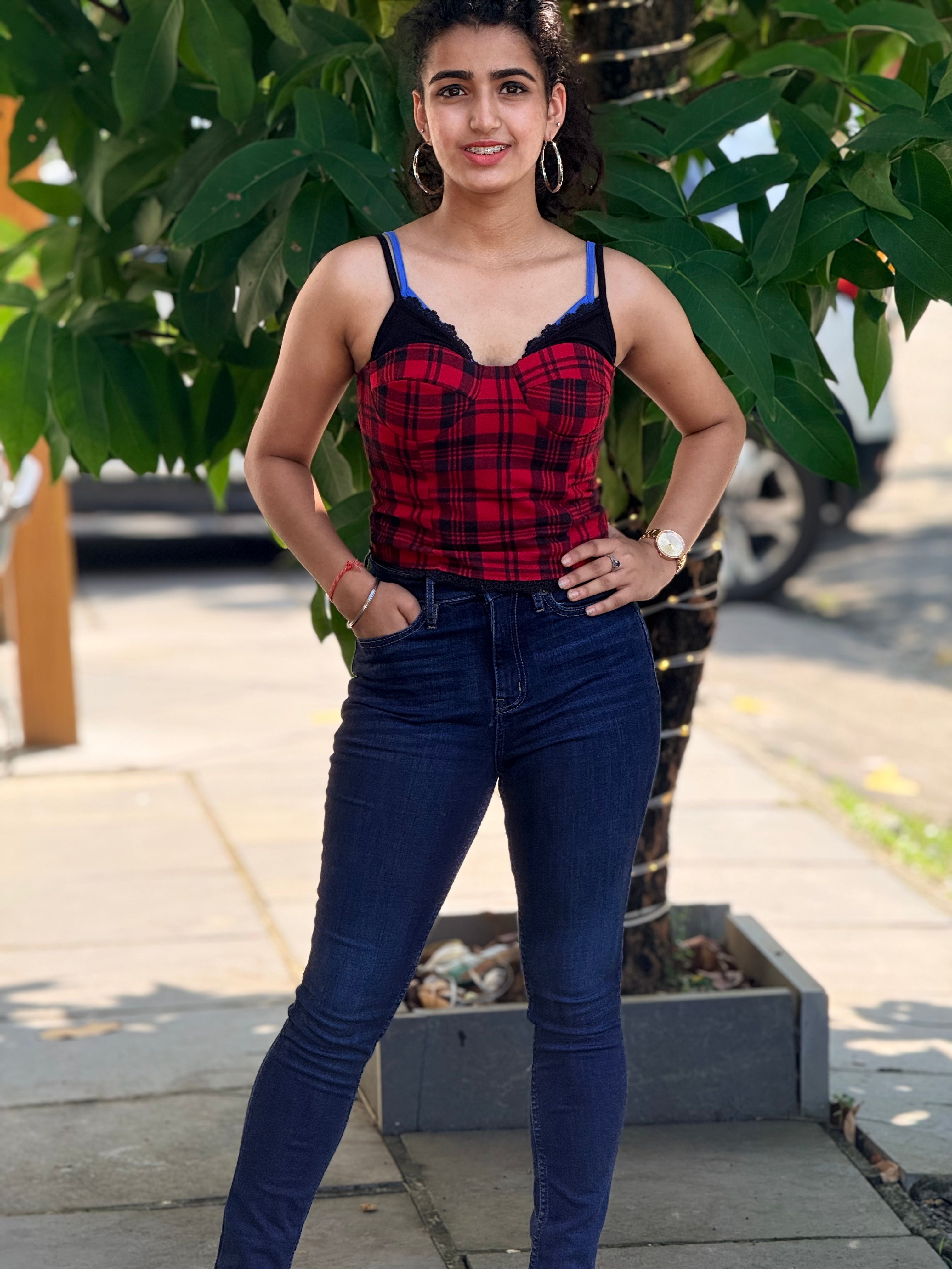 Premium Plaid Corset Tank Top