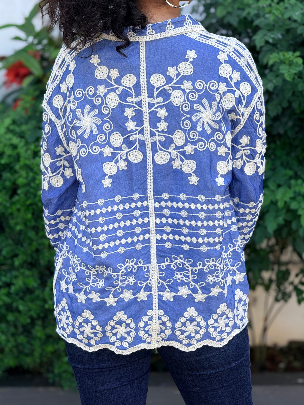 The Capri Hand-Embroidered Azure Shirt