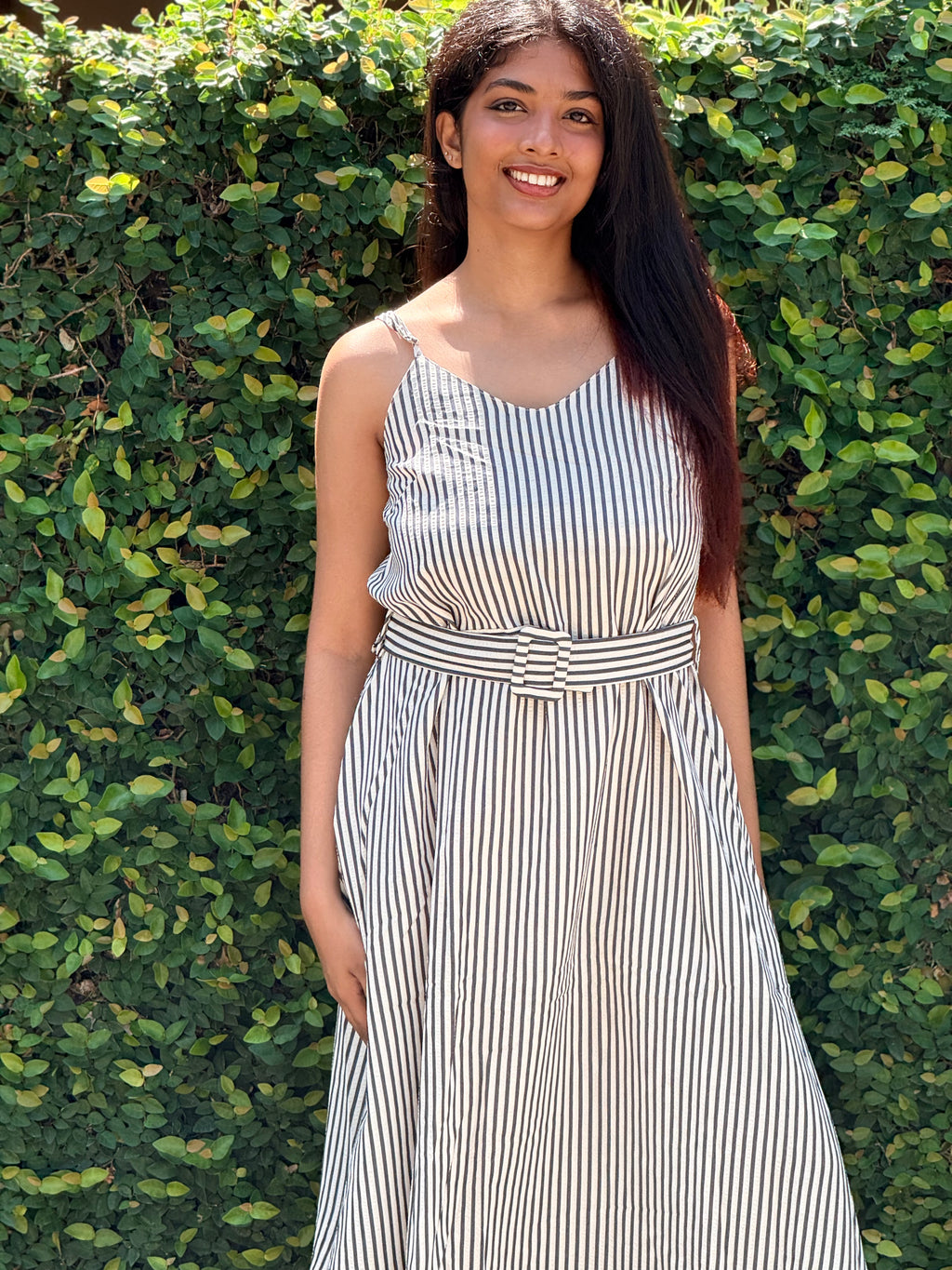 The Aegean Stripe  Midi Sundress