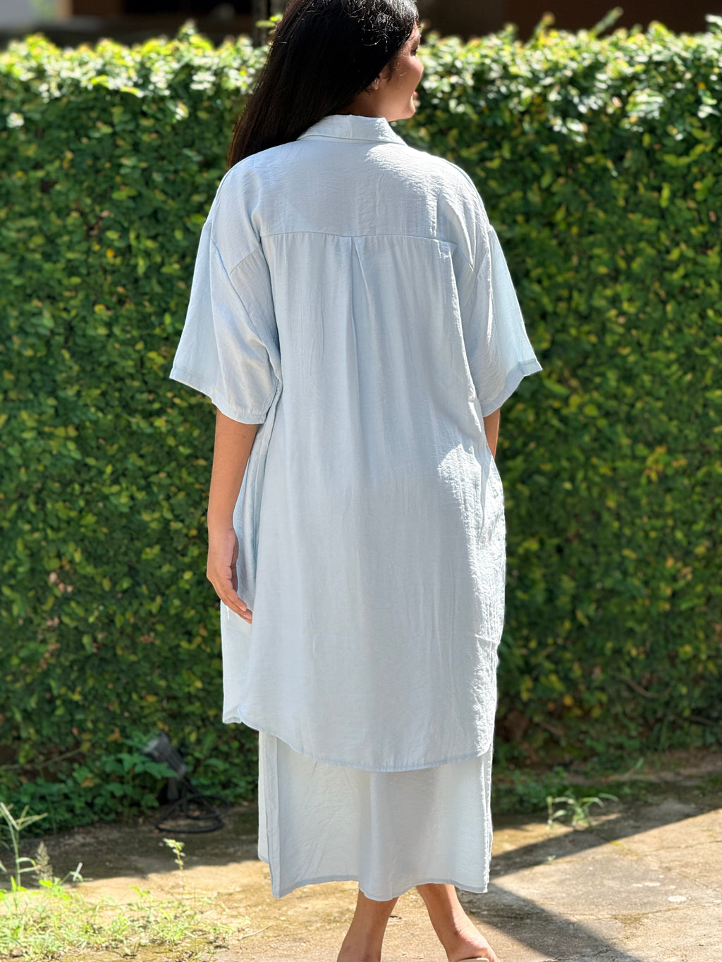 Azure Maxi Shirtdress Set