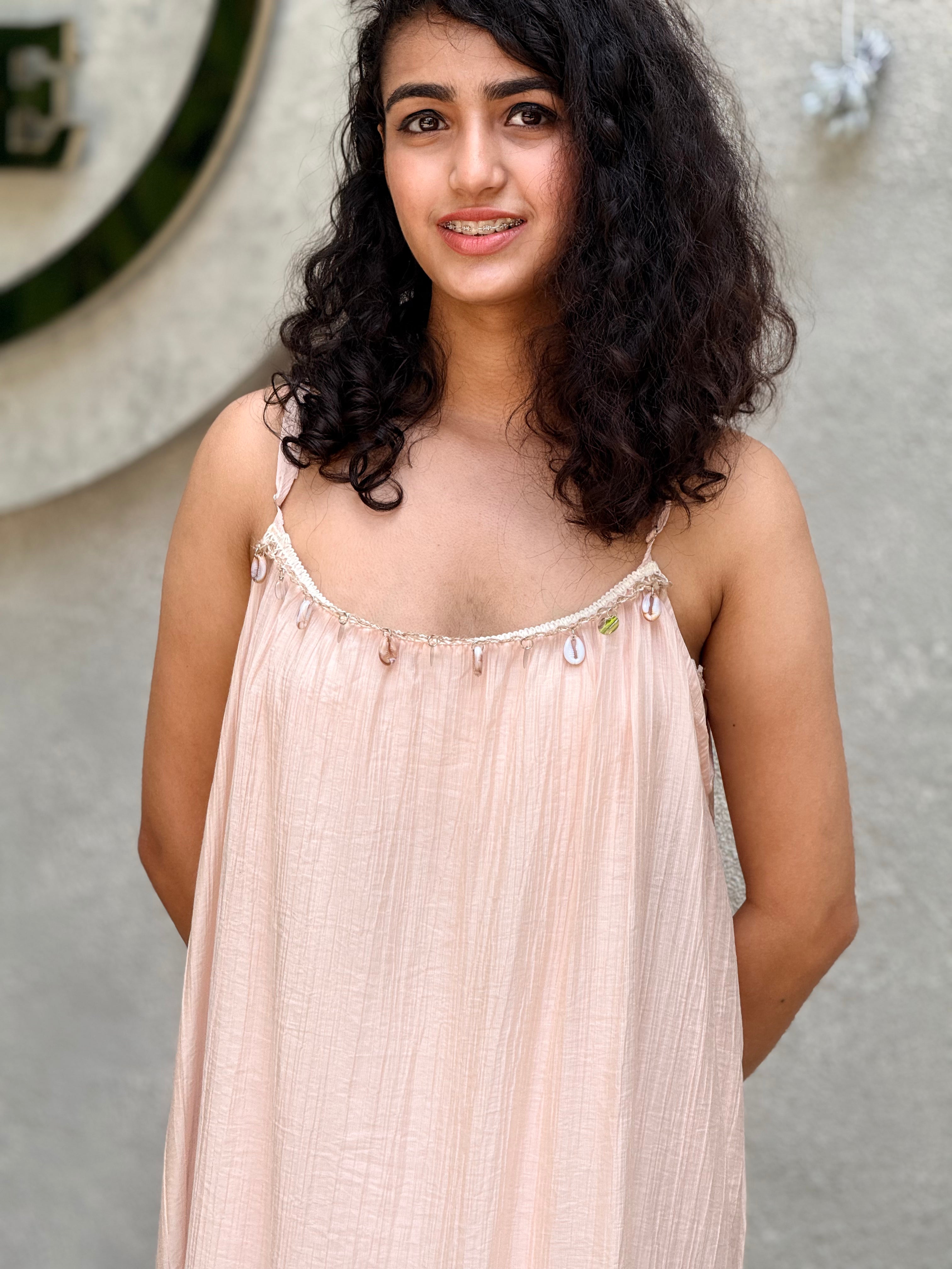 The Cowrie Shell Detail Maxi Dress