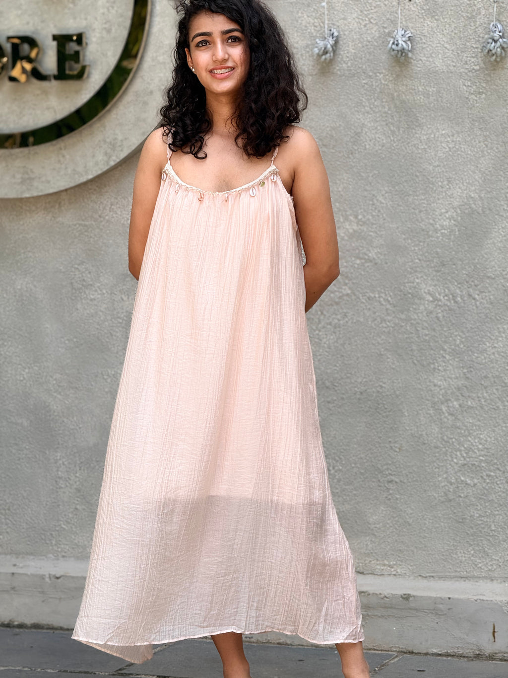 The Cowrie Shell Detail Maxi Dress