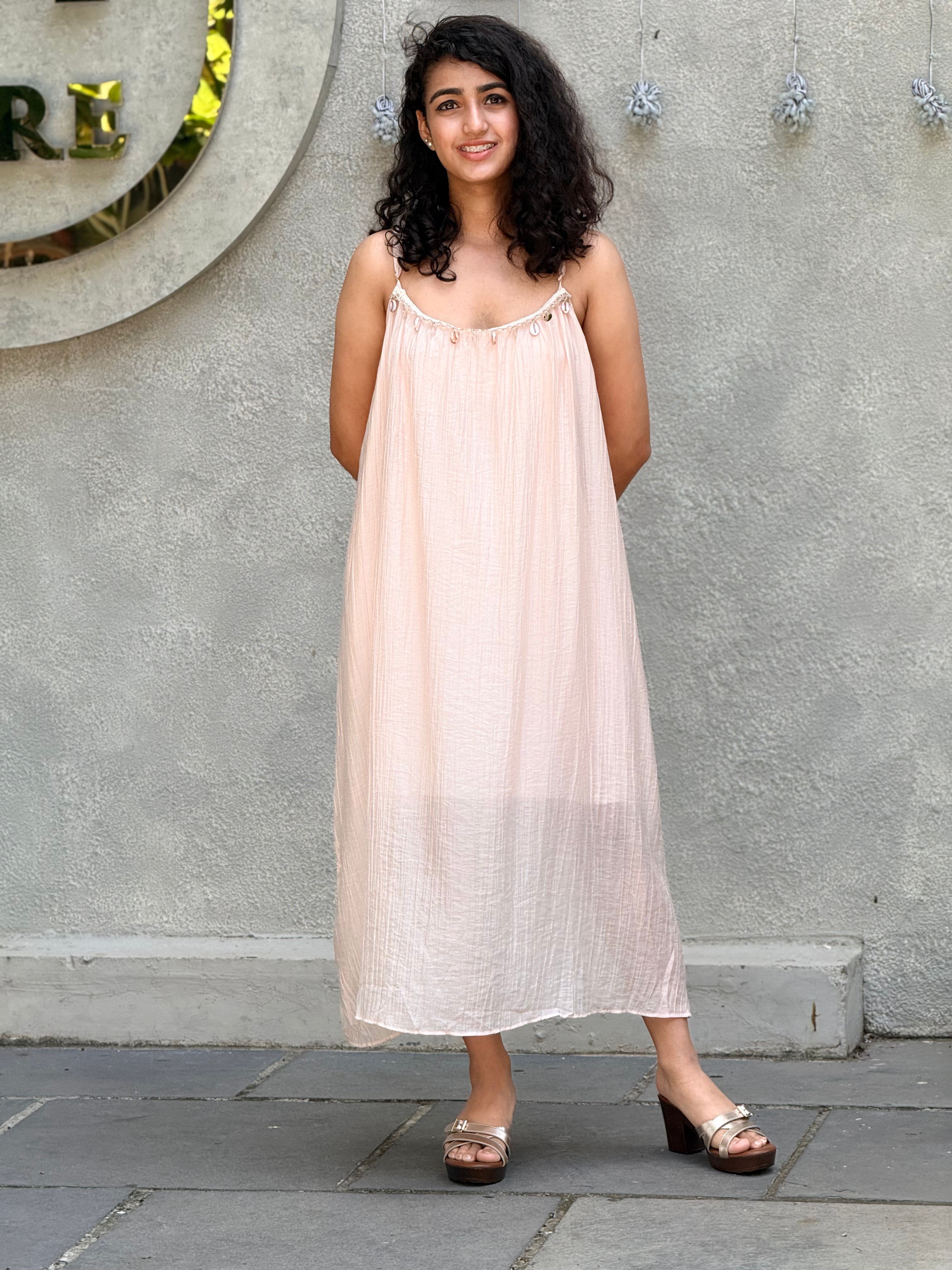 The Cowrie Shell Detail Maxi Dress