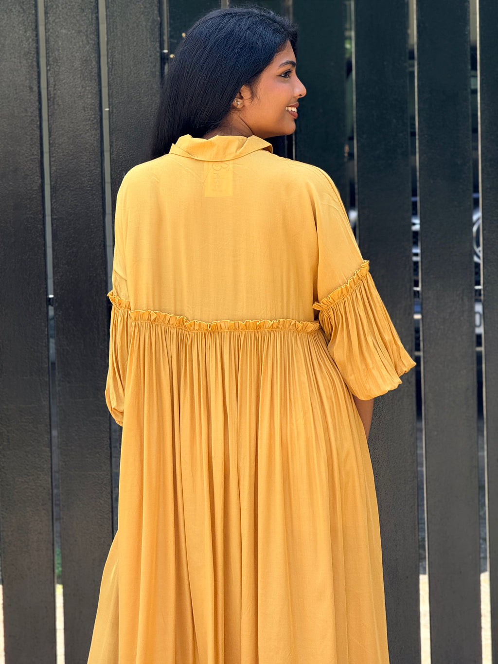 Golden Glow Tiered Maxi Dress