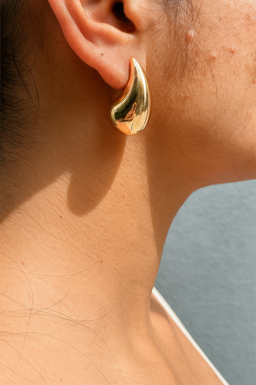 The Midas Teardrop Hoop Earrings