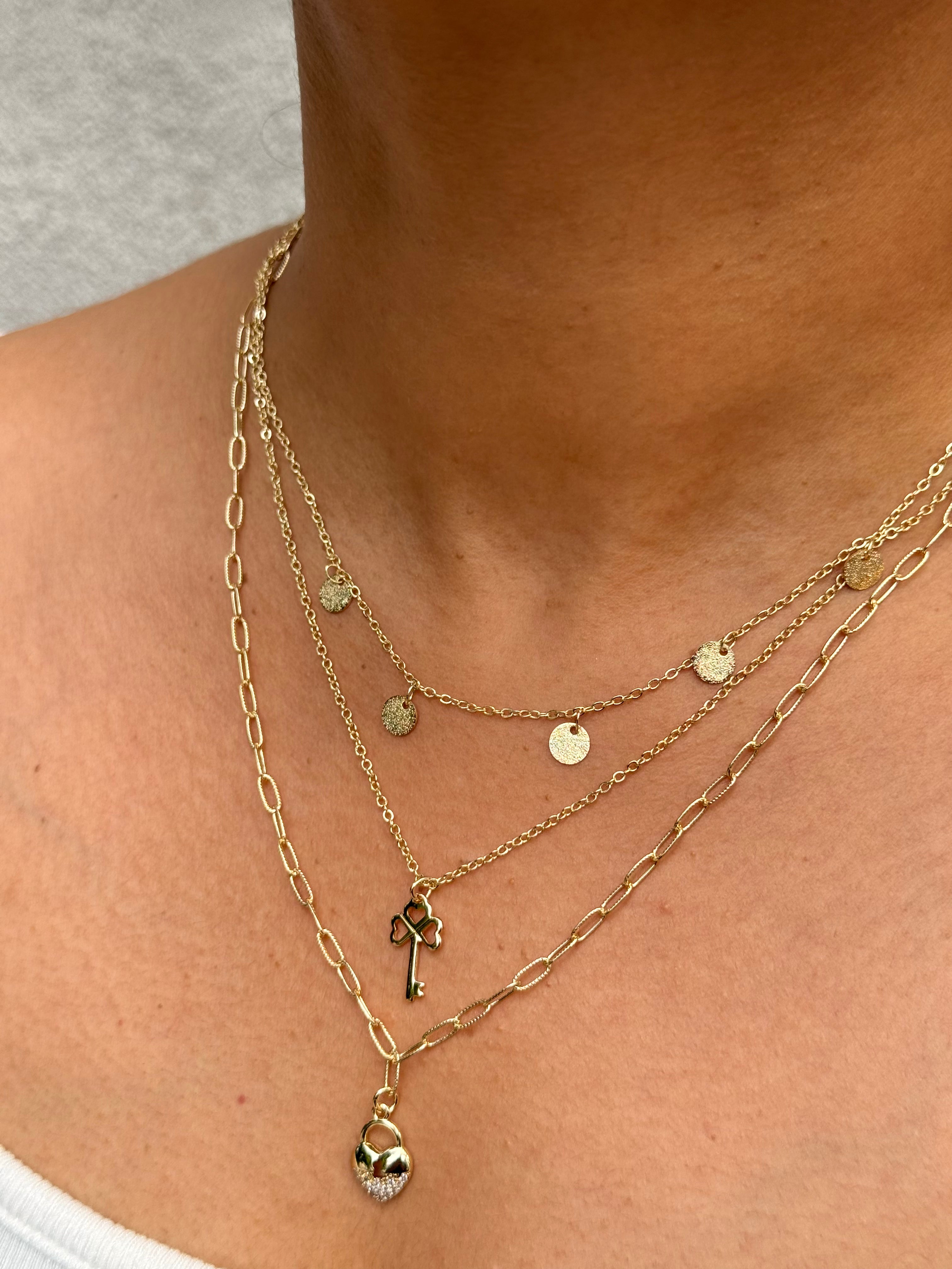 Triple-Layer Dainty Gold Chain Necklace Stack