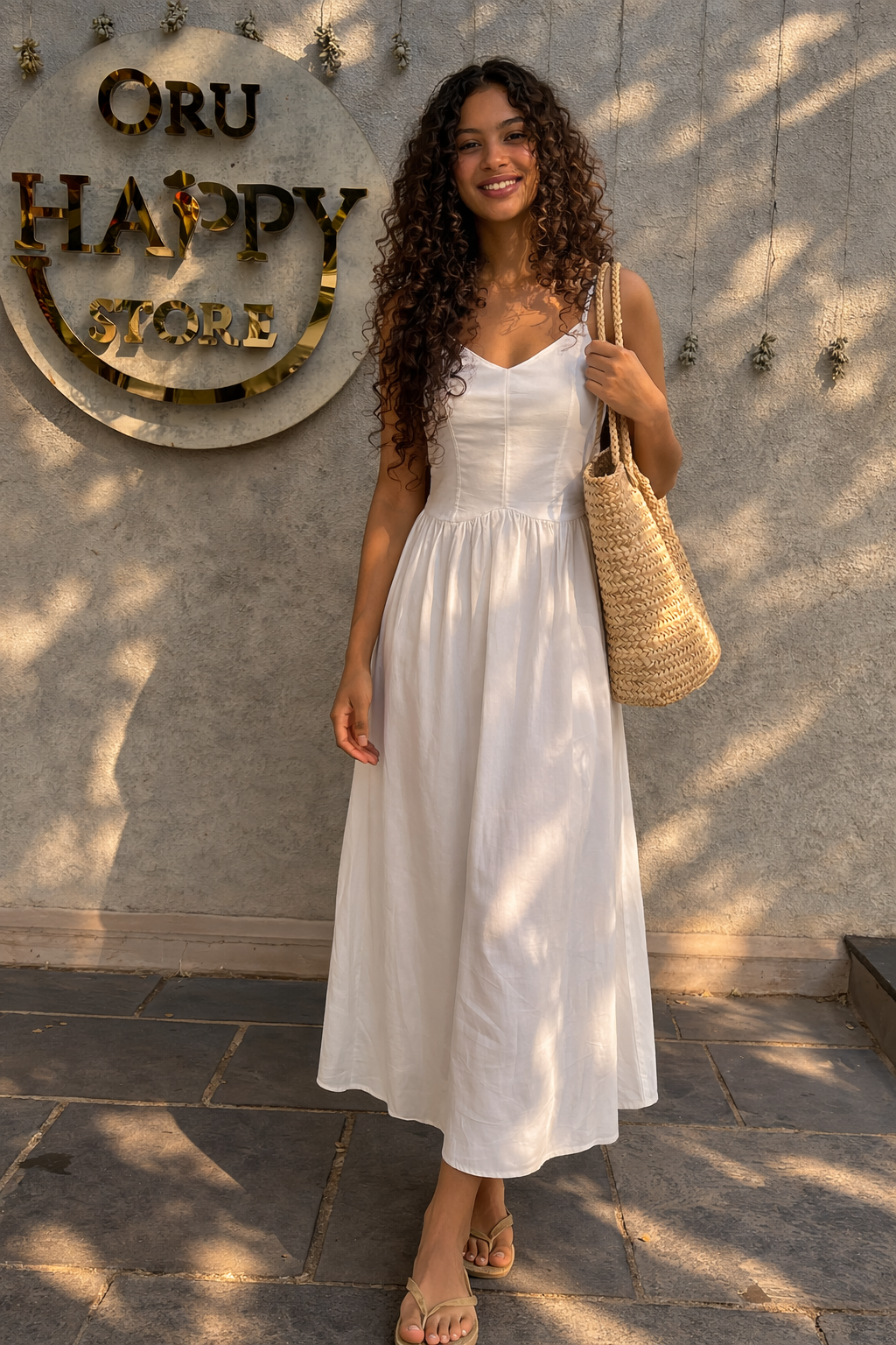 The Ivory Shore Eyelet Midi